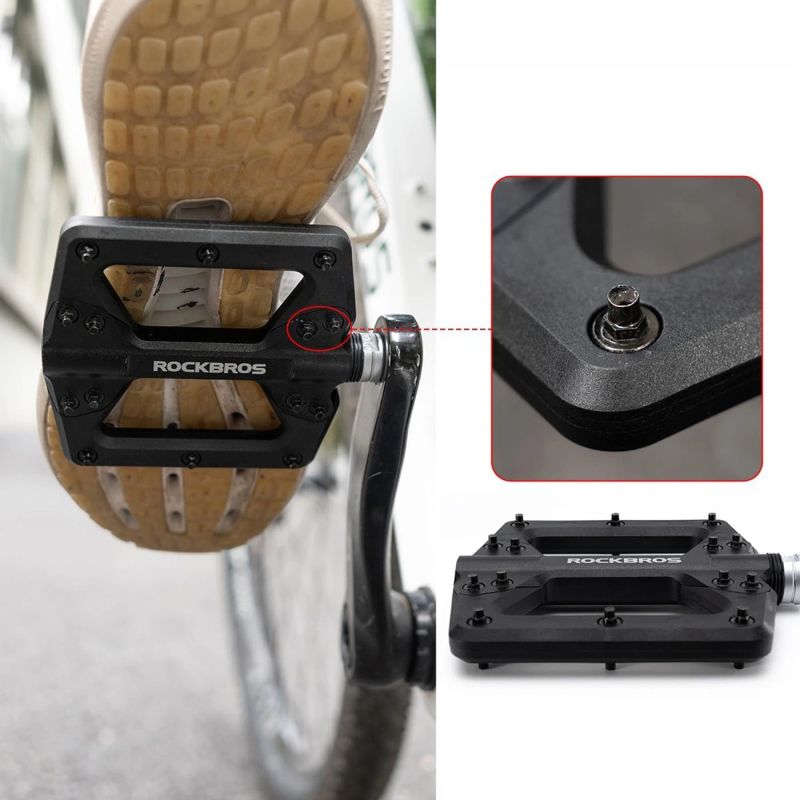 Rockbros 2022-12A Nylon Bicycle Pedals - Black fekete