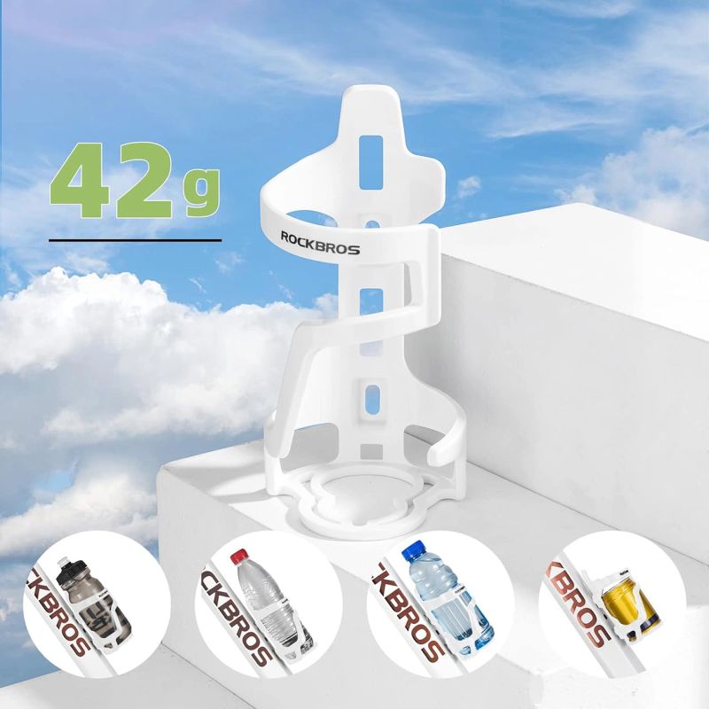 Rockbros 31210012002 bicycle bottle holder - white biały kulacs