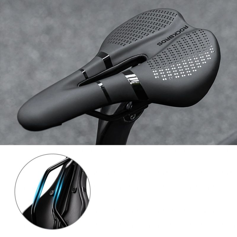 Rockbros 8182 city bicycle saddle, comfortable, anatomical - black fekete