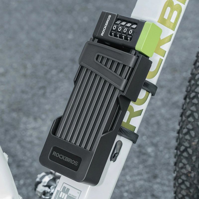 Rockbros 829 Folding Code Bike Lock - Black fekete