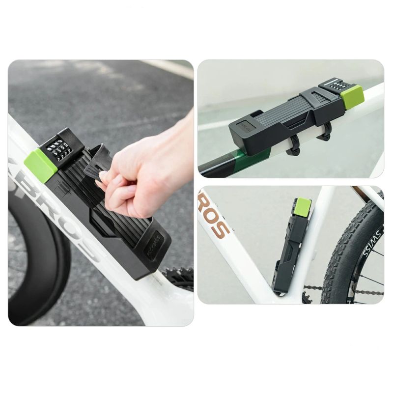 Rockbros 829 Folding Code Bike Lock - Black fekete