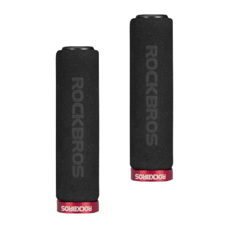 Rockbros foam bike grips black and piros