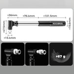Rockbros JG-PB-11 Tool Kit with Pump and Spoon Patch Multitool - Black fekete készlet