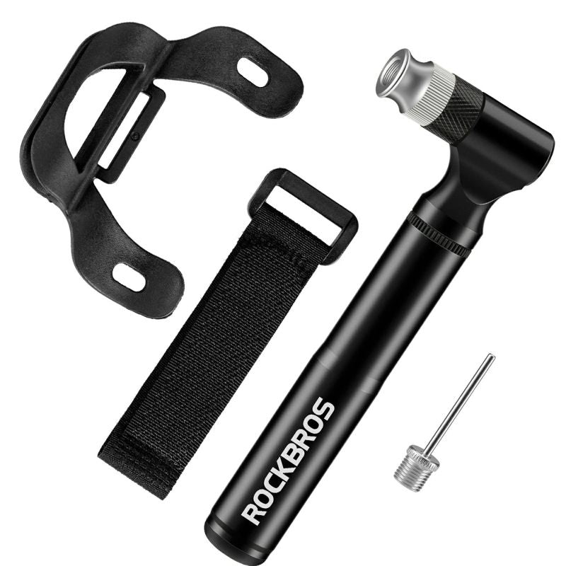 Rockbros JG-PB-11 Tool Kit with Pump and Spoon Patch Multitool - Black fekete készlet