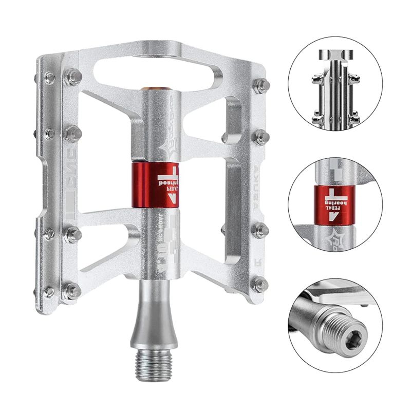 Rockbros JT410 4.10 4 Bearing Bicycle Pedals - Silver szürke