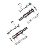 Rockbros JT410 4.10 4 Bearing Bicycle Pedals - Silver szürke