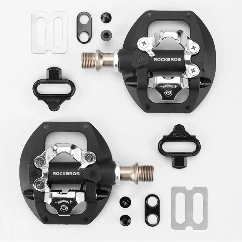 Rockbros M108 Nylon Half-Lock Double-Sided Bicycle Pedals - Black fekete