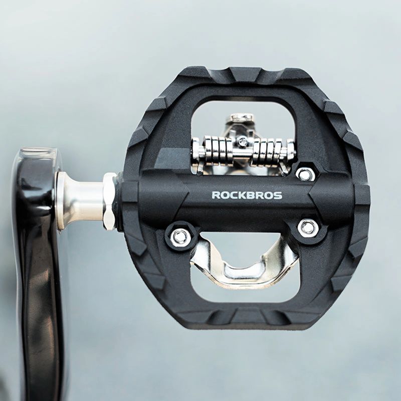 Rockbros M108 Nylon Half-Lock Double-Sided Bicycle Pedals - Black fekete
