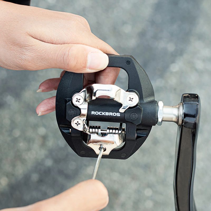 Rockbros M108 Nylon Half-Lock Double-Sided Bicycle Pedals - Black fekete