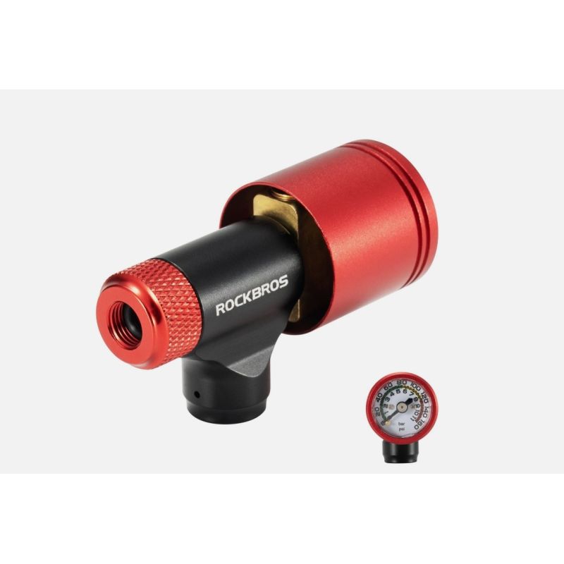 Rockbros mini CO2 pump with pressure gauge pumpa