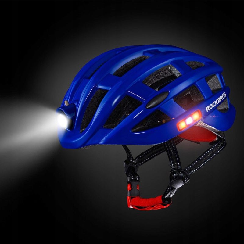 Rockbros MTB bike helmet with light blue 57-62cm
