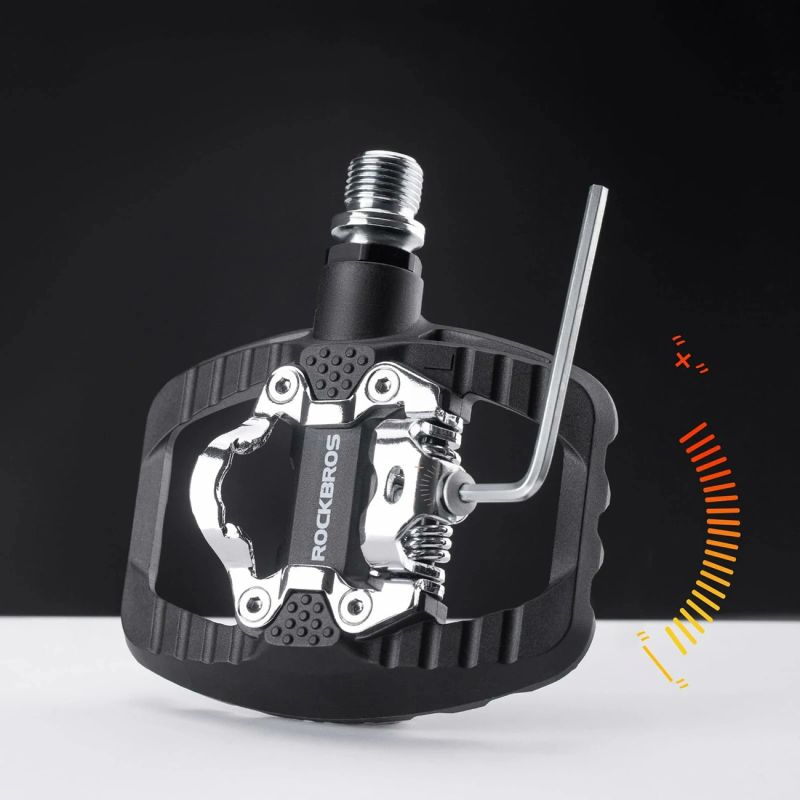 Rockbros PD303 Half-Lock Platform Bicycle Pedals - Black fekete