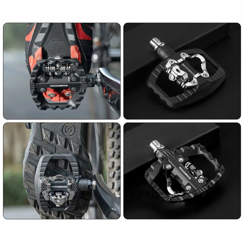 Rockbros PD303 Half-Lock Platform Bicycle Pedals - Black fekete