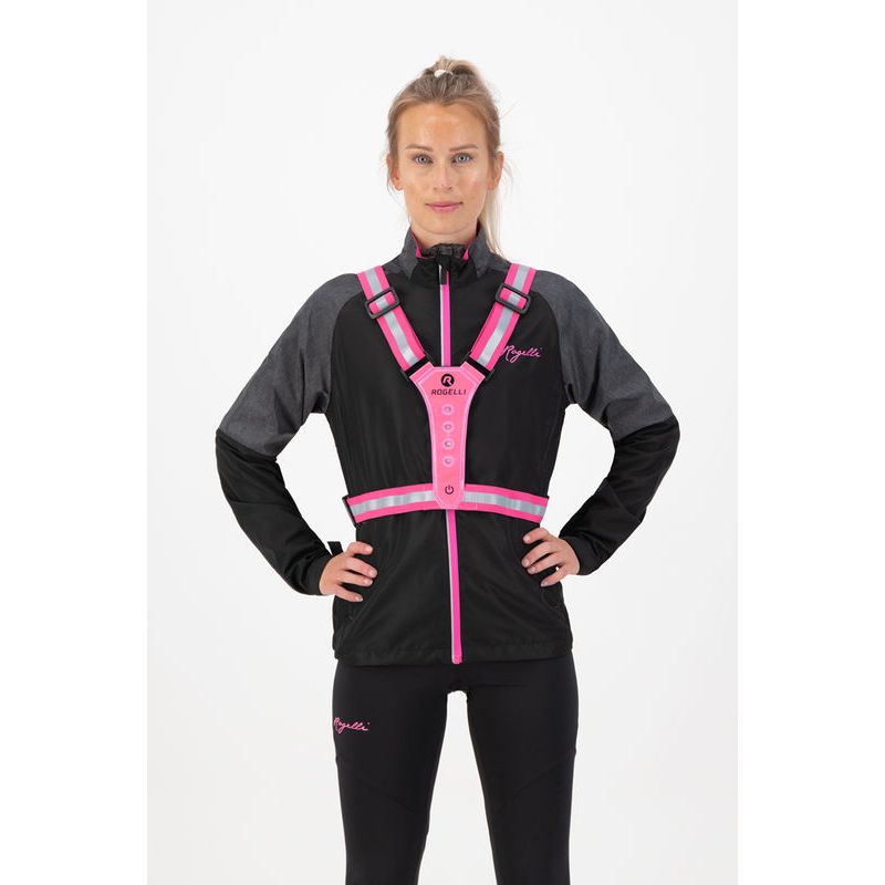 Rogelli pink LED reflective vest rózsaszín mellény