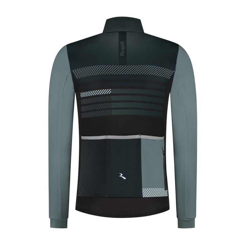 Rogelli STRYDE long sleeve shirt black and kék SIRC1010006.300.XL