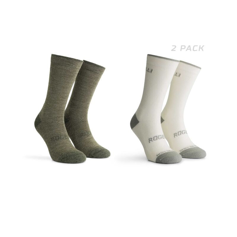 Rogelli WOOL socks 2-pack military/sand kerékpáros ruha