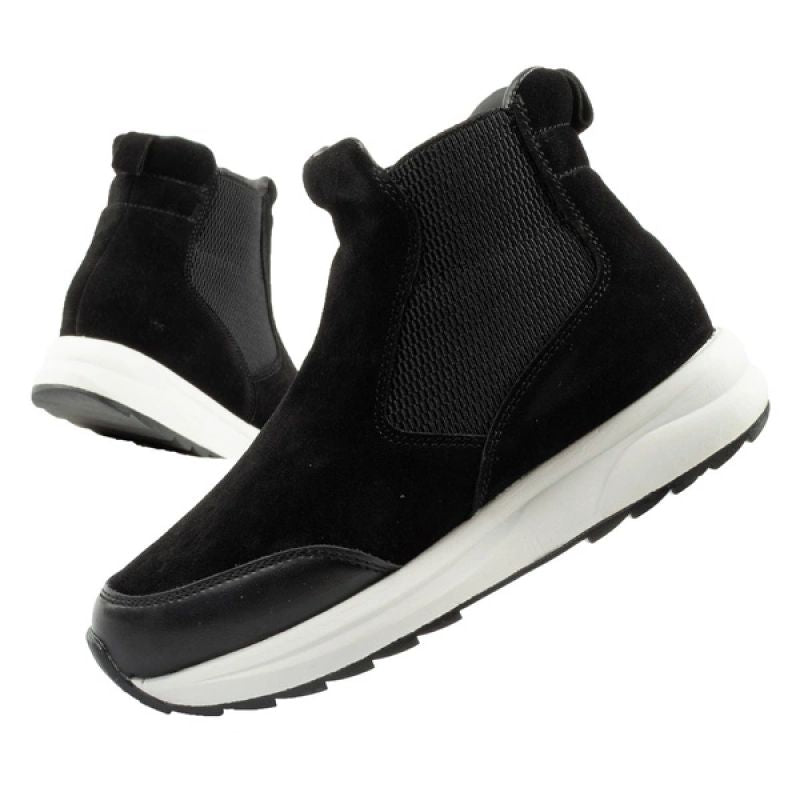 Scholl Beverly Bootie Women's Leather Ankle Boots fekete bakancs