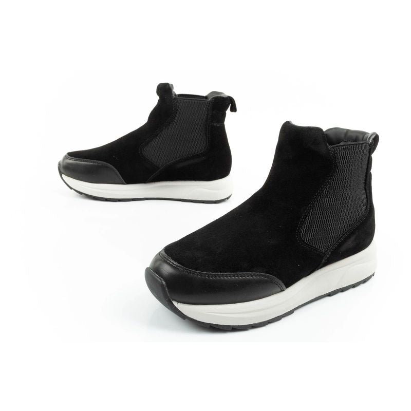 Scholl Beverly Bootie Women's Leather Ankle Boots fekete bakancs