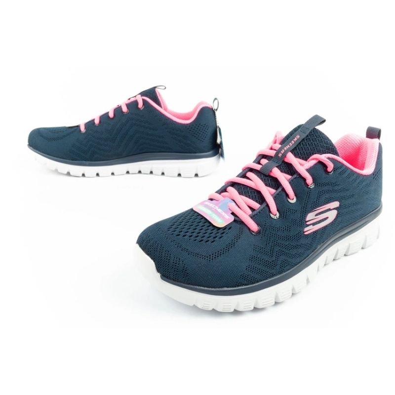 Skechers Graceful-Get women's sports comfortable lightweight breathable navy blue Cipő női 12615/NVHP