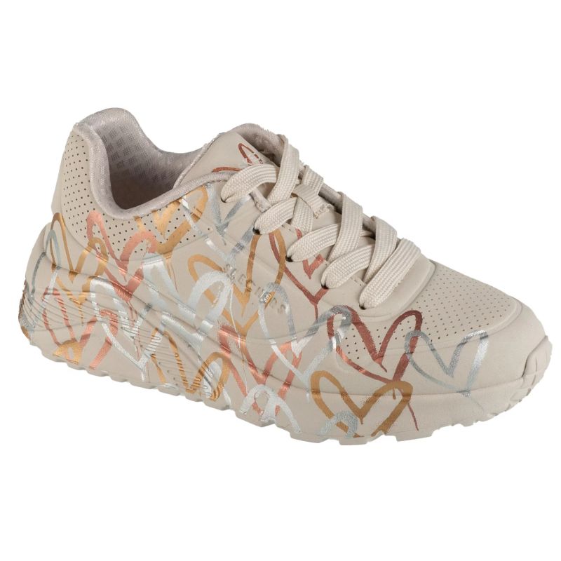 Skechers JGoldCrown: Uno Lite - Metallic White gyerek 314067L-NTMT