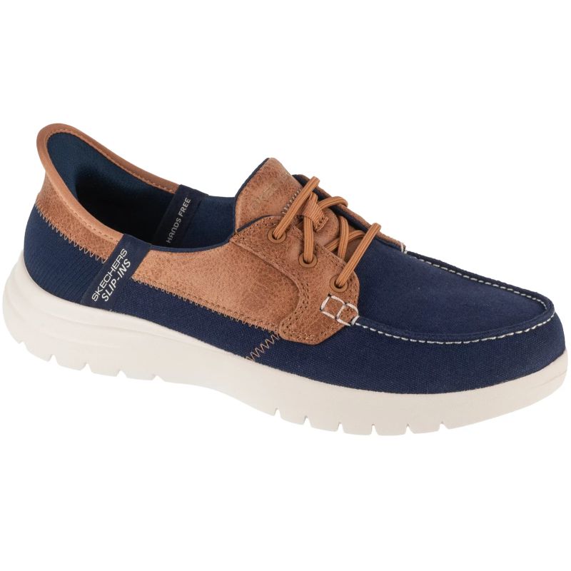 Skechers On-The-Go Flex Slip-Ins Férfi Utcai Cipő - Tengerészkék 136536-NVY