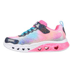 Skechers S-Lights Flutter Heart Lights - Simply Love 302315L-NVMT Navy/Multi sötétkék gyerek utcai cipő 302315-NVMT