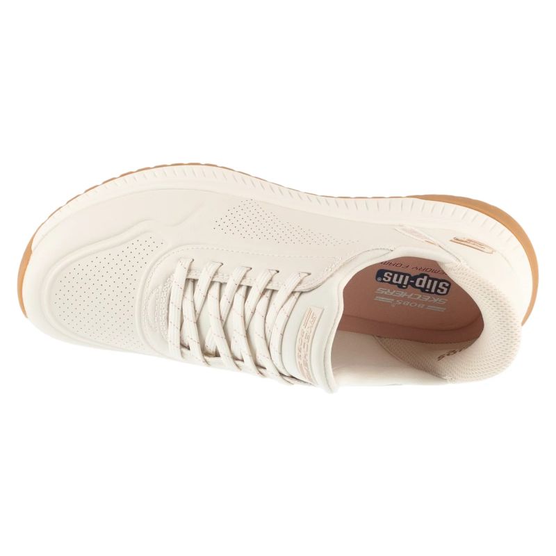 Skechers Slip-Ins: Bobs Squad 4 – Key Look Size utcai cipő, fehér