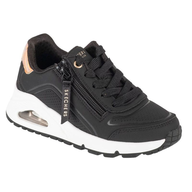Skechers Uno Gen1 - Zip And Stride Black gyerek 310554L-BKRG