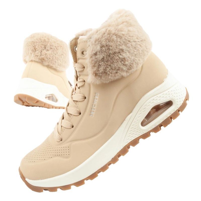 Skechers Uno Rugged Women's Insulated Winter Brown Bakancs Cipő női 167274/SAND
