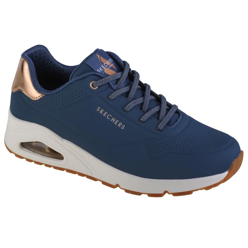 Skechers Uno-Shimmer Away Női Utcai Cipő - Sötétkék 155196-NVY