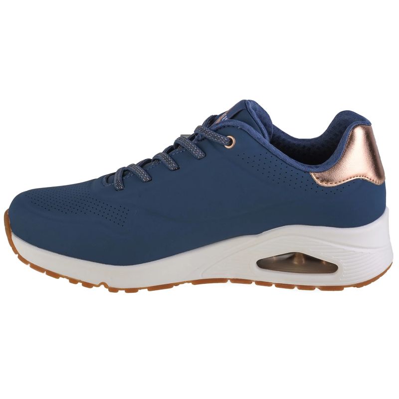 Skechers Uno-Shimmer Away Női Utcai Cipő - Sötétkék 155196-NVY