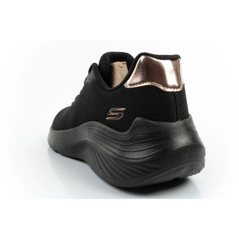 Skechers women's sports Bobs Squad Waves lightweight fashionable fekete női utcai cipő 117679BBK