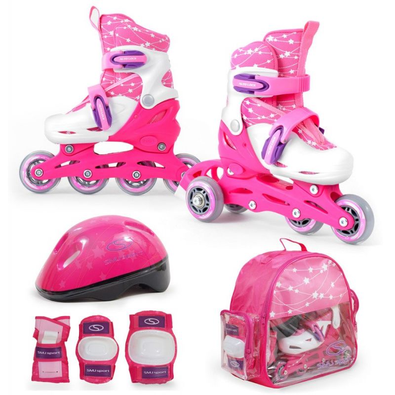 Smj Sport Combo LED Set: 2in1 Roller Skates rózsaszín görkorcsolya HS-TNK-000009549