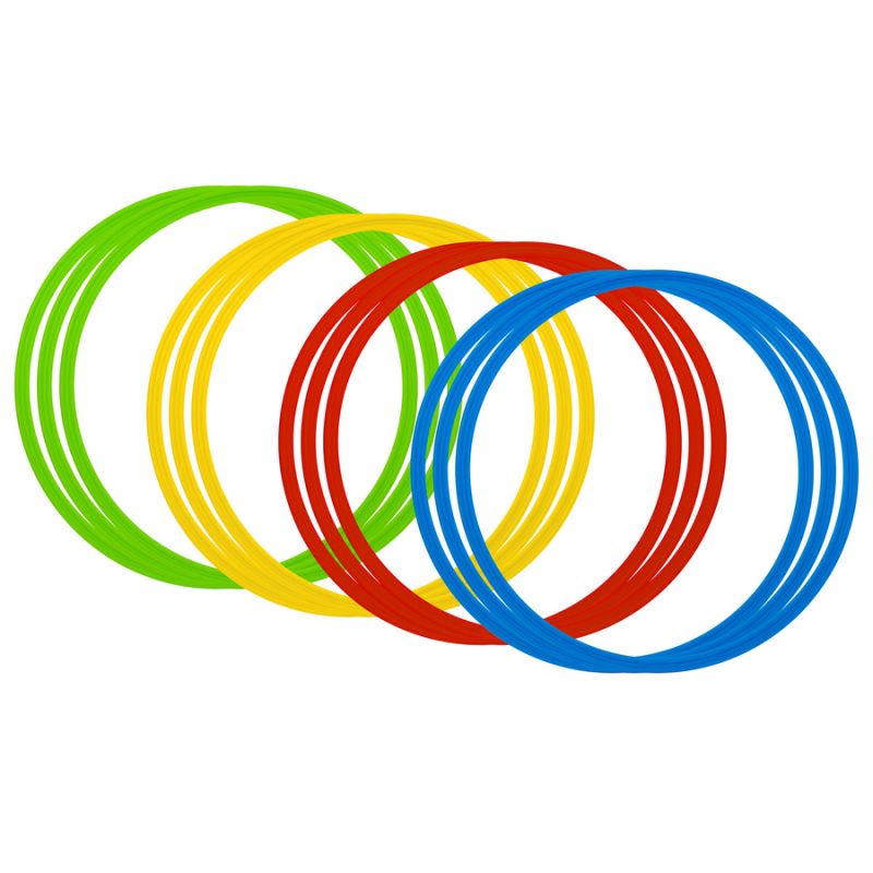 SMJ Training rings 45cm 12 pcs / edzőfelszerelés KT12-45RGBY