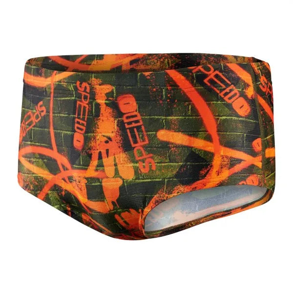 Speedo Wall Spray 17cm Club Training Allover Brief (UK) férfi Fürdőruha
