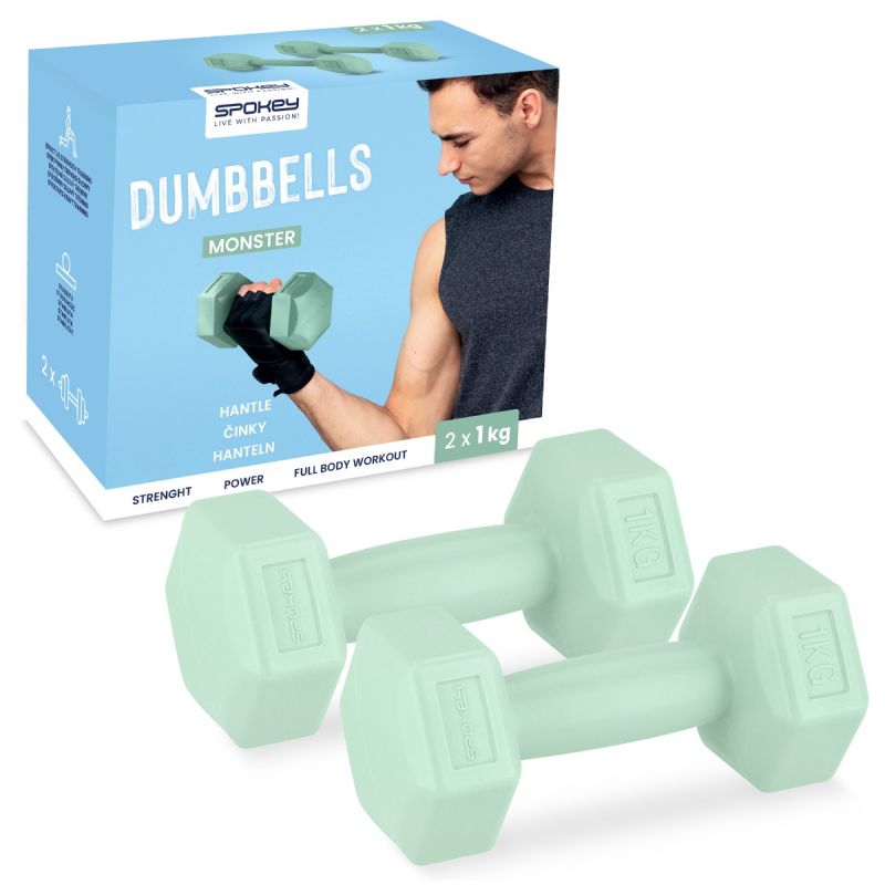 Spokey Monster dumbbells 2x 1 kg edzőfelszerelés SPK-944049