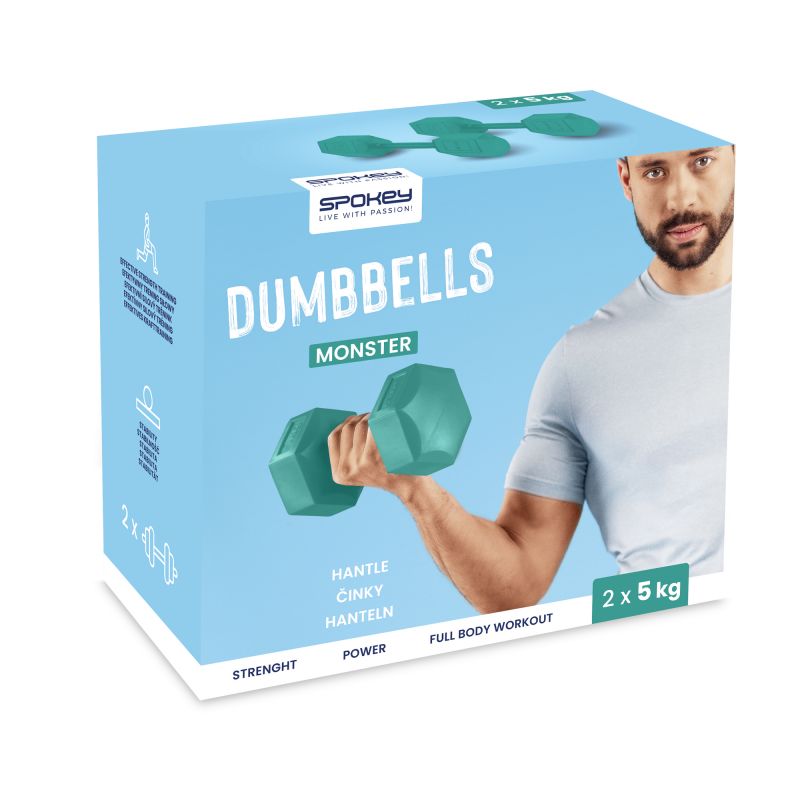 Spokey Monster dumbbells 2x 5 kg edzőfelszerelés SPK-943622