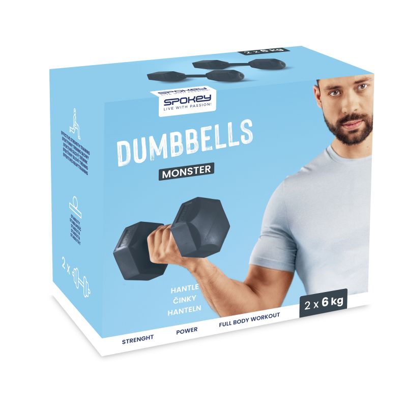 Spokey Monster dumbbells 2x 6 kg edzőfelszerelés SPK-943623