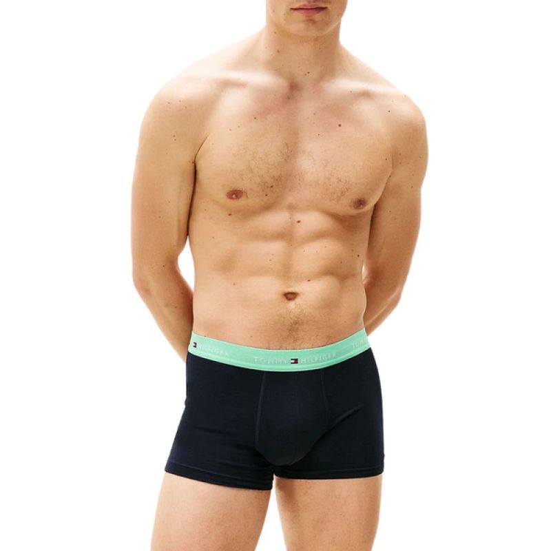 Tommy Hilfiger 3-Pack Men's Boxer Briefs Navy Cotton kék férfi alsónemű