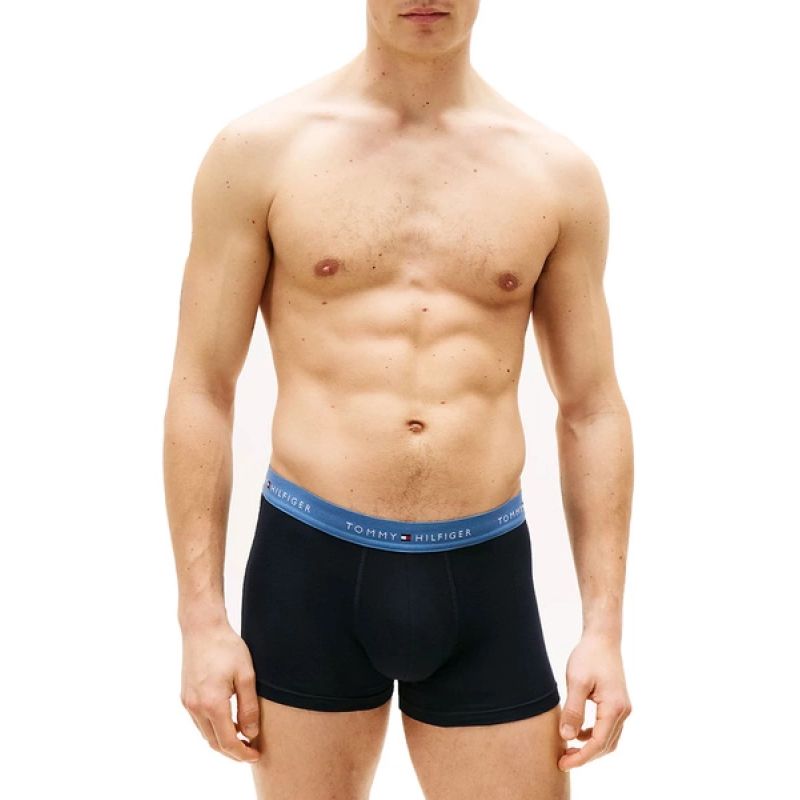 Tommy Hilfiger 3-Pack Men's Boxer Briefs Navy Cotton kék férfi alsónemű
