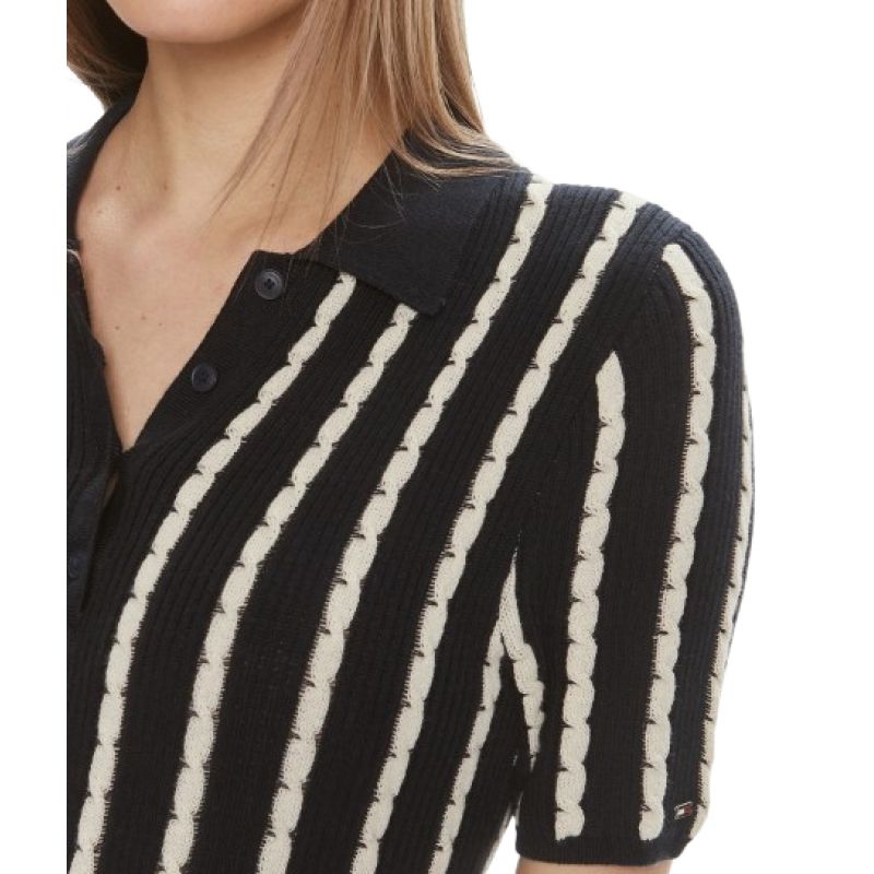 Tommy Hilfiger Cable F&F Polo SS W Dress WW0WW41748 Galléros póló - Sportmania.hu