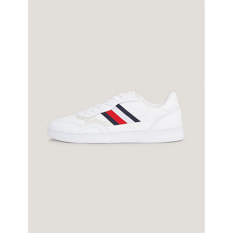 Tommy Hilfiger Court Cupsole Retro Lth Stripes M FM0FM04828YBS shoes Cipő