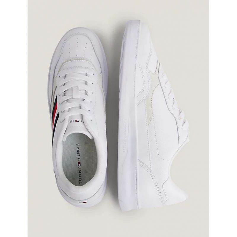 Tommy Hilfiger Court Cupsole Retro Lth Stripes M FM0FM04828YBS Cipő - Sportmania.hu