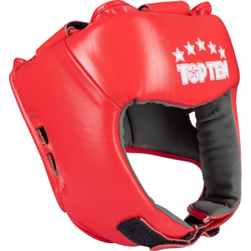 TOP TEN KTT-COMPETITION tournament boxing helmet (WORLD BOXING APPROVED) czerwony+l védőfelszerelés