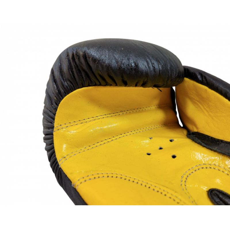 TOP TEN (W) FIGHT RTT-2 10 oz Black and sárga boxkesztyű