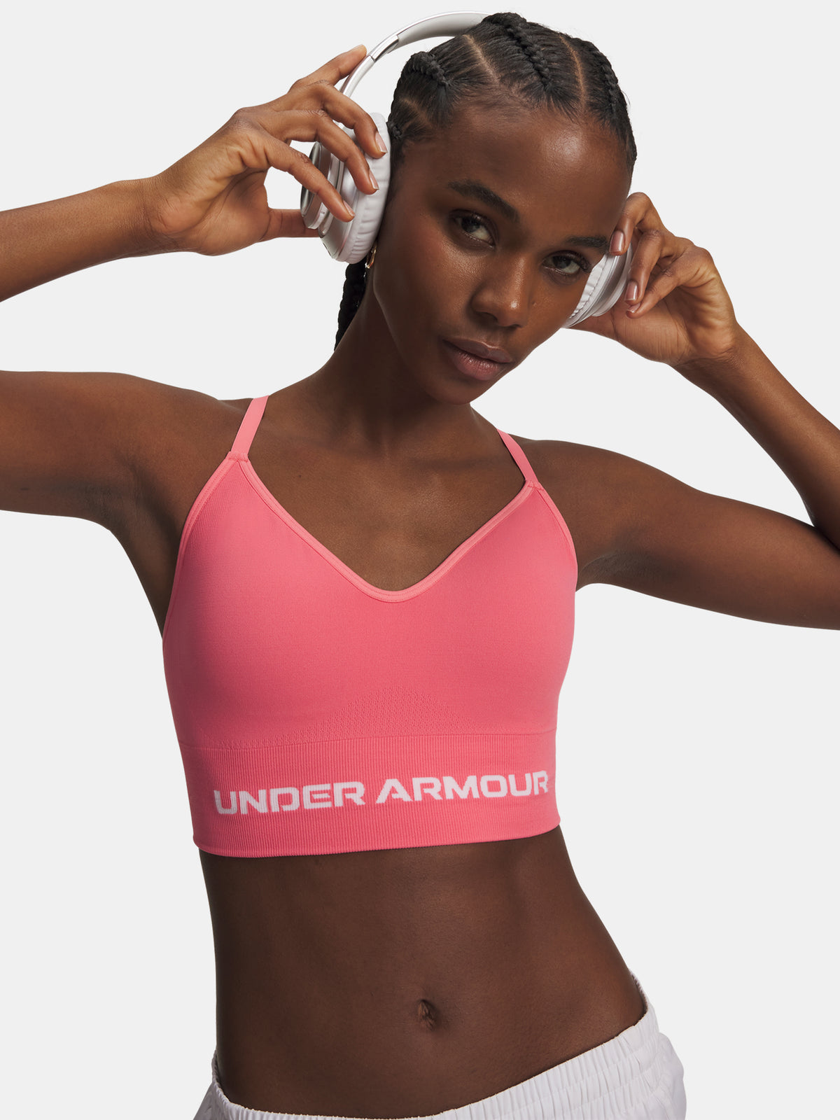 Dámská podprsenka Under Armour Vanish Seamless Low Bra-PNK női