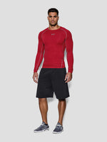 Under Armour Férfi kompressziós HG LS piros póló
