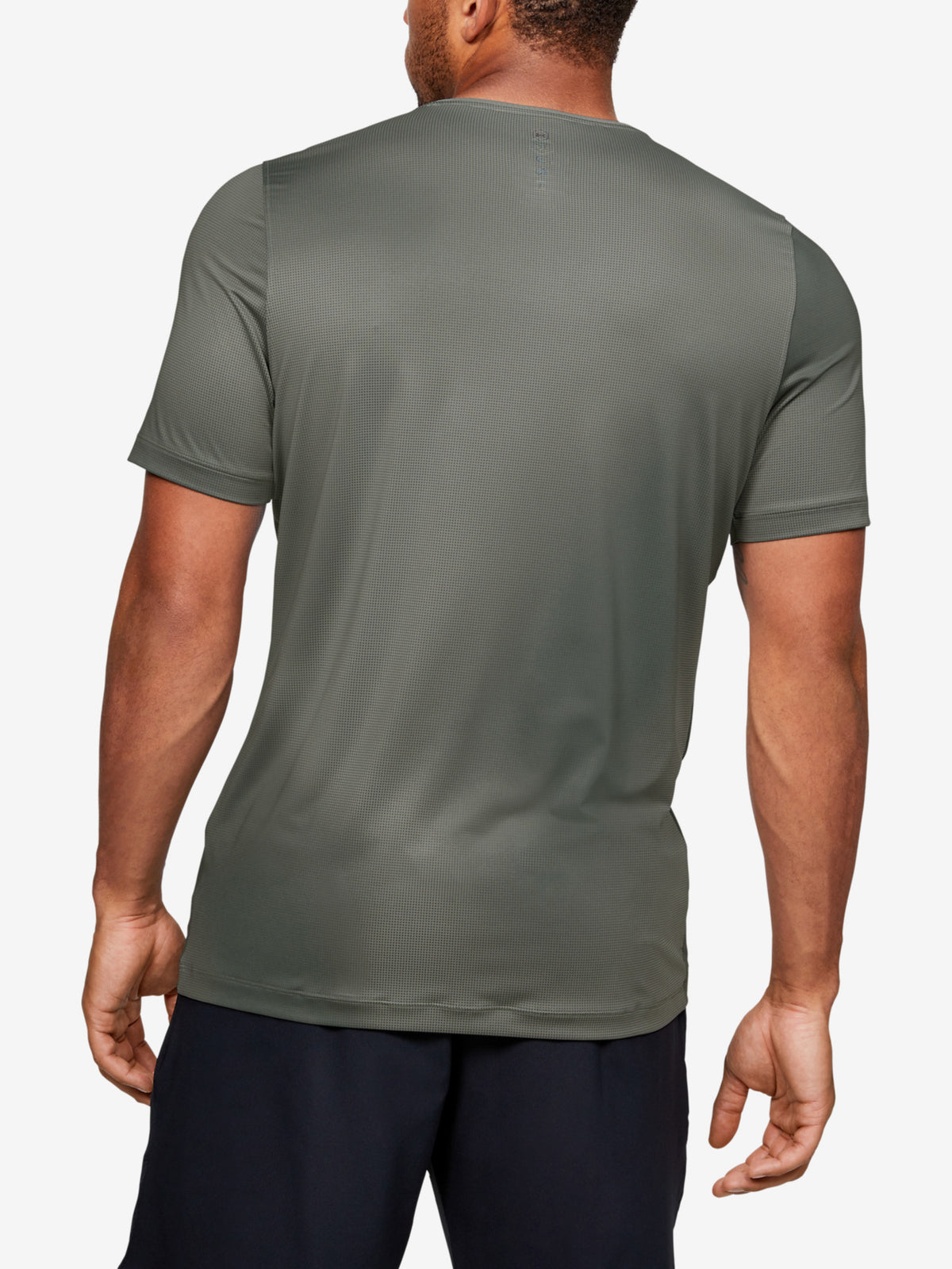 Under Armour Férfi kompressziós HG Rush Fitted SS Printed póló, zöld