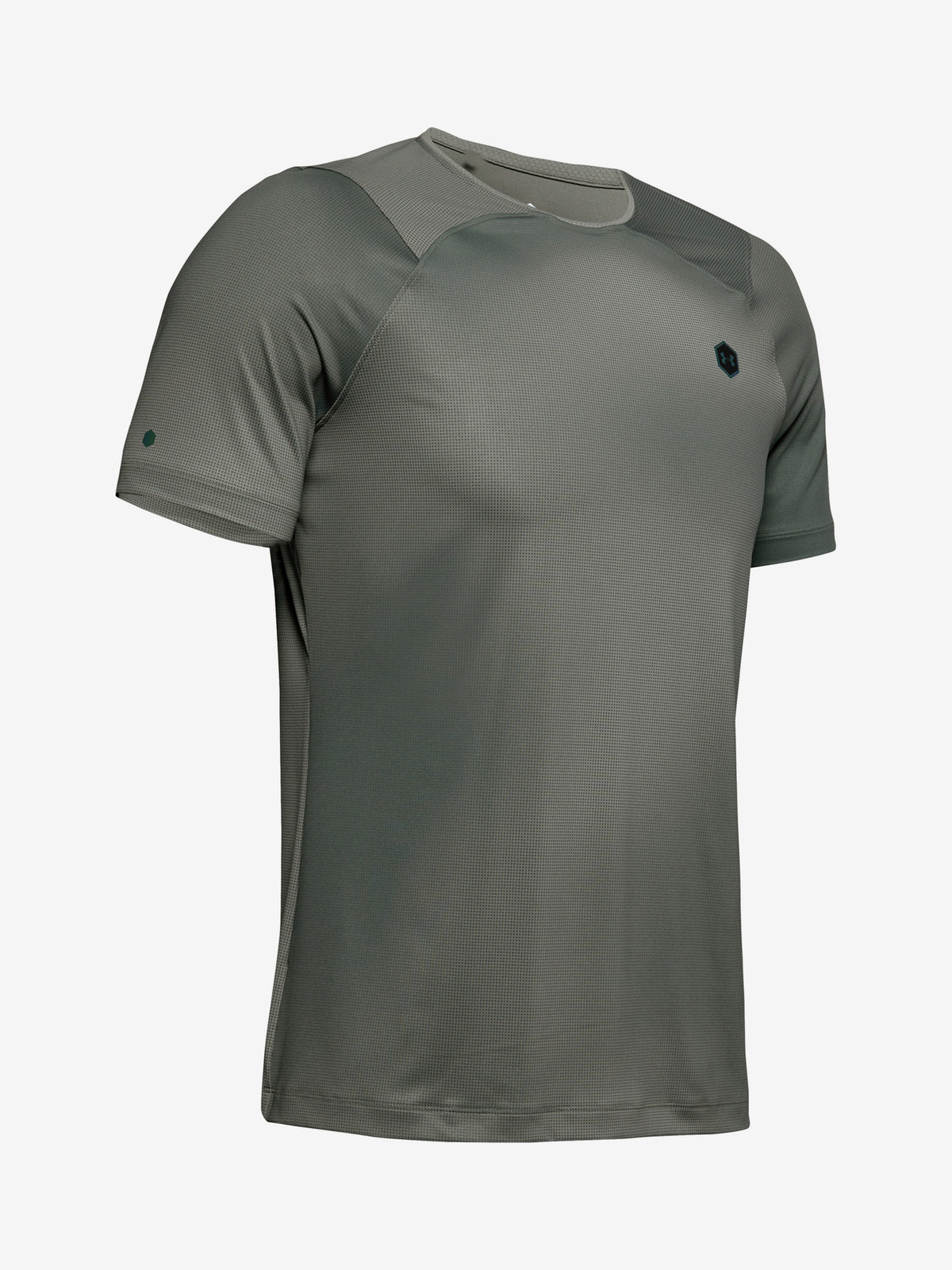 Under Armour Férfi kompressziós HG Rush Fitted SS Printed póló, zöld