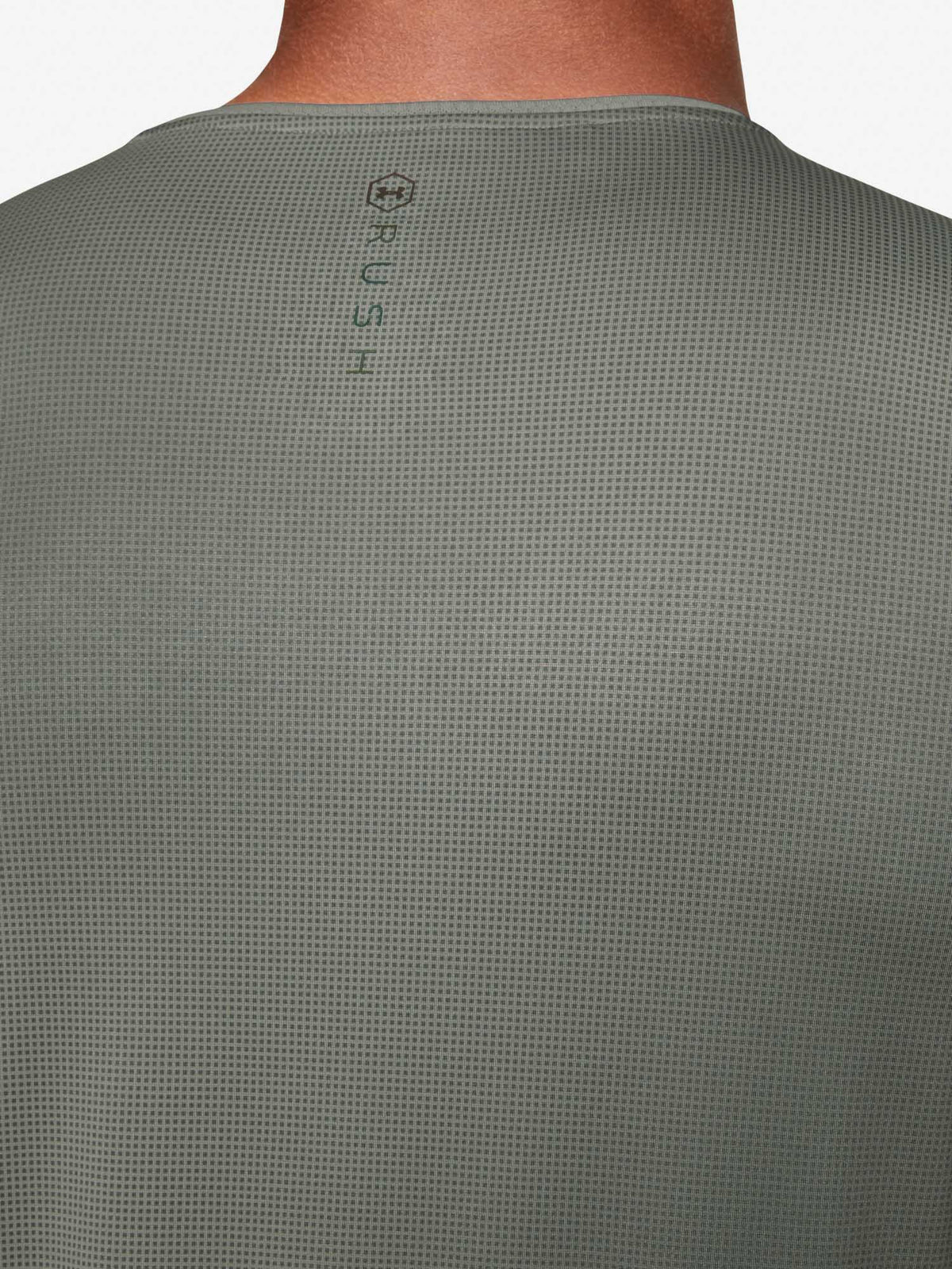 Under Armour Férfi kompressziós HG Rush Fitted SS Printed póló, zöld